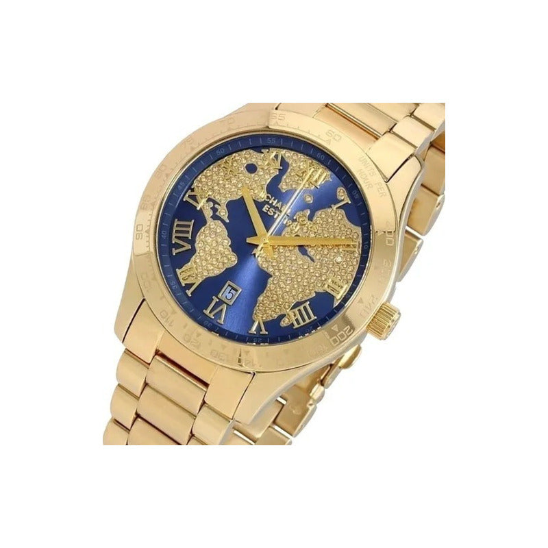  Shop Authentic Michael Kors Layton Pave Blue Dial Gold Steel Strap Watch for Women - MK6243 - Luxxuri