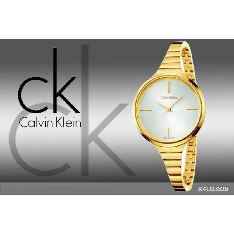  Shop Authentic Calvin Klein Lively White Dial Gold Steel Strap Watch for Women - K4U23526 - Luxxuri