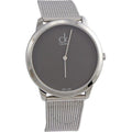  Shop Authentic Calvin Klein Minimalist Black Dial Silver Mesh Bracelet Watch for Men - K3M2112X - Luxxuri