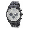  Shop Authentic Michael Kors Lexington Chronograph Crystals Silver Dial Black Steel Strap Watch for Men - MK8605 - Luxxuri