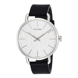  Shop Authentic Calvin Klein Even White Dial Black Leather Strap Watch for Women - K7B211C6 - Luxxuri