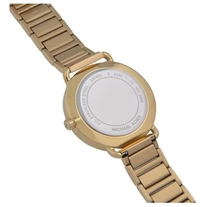  Shop Authentic Michael Kors Portia Quartz Gold Dial Gold Steel Strap Watch For Women - MK3886 - Luxxuri