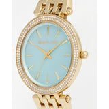  Shop Authentic Michael Kors Darci Analog Mother of Pearl Green Dial Gold Steel Strap Watch For Women - MK3498 - Luxxuri