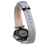  Shop Authentic Emporio Armani Gianni T-Bar Mother Of Pearl White Dial Grey Leather Strap Watch For Women - AR11039 - Luxxuri