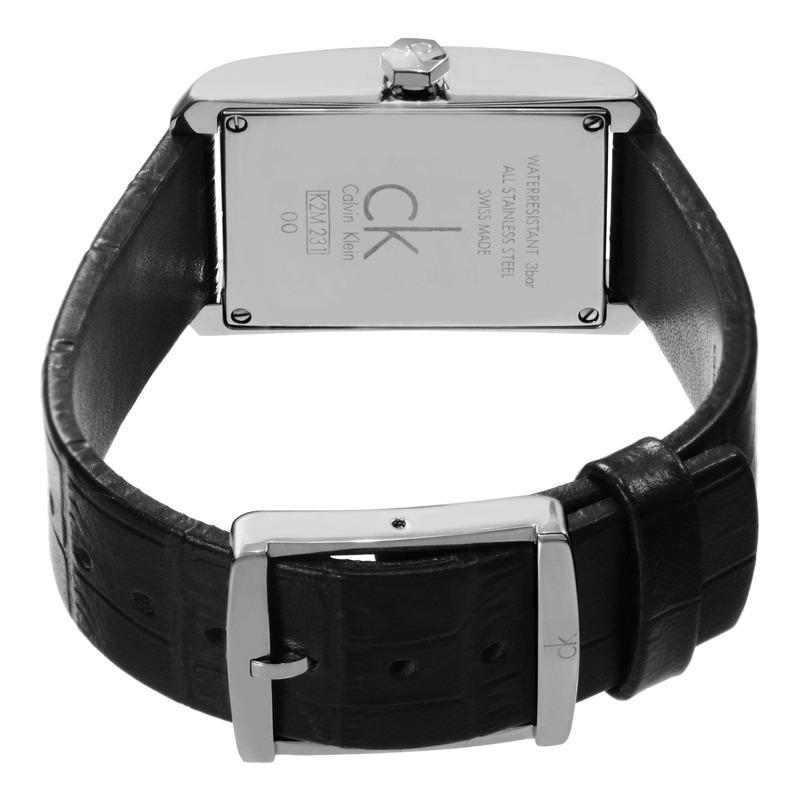  Shop Authentic Calvin Klein Window Black Dial Black Leather Strap Watch for Men - K2M23107 - Luxxuri