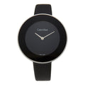  Shop Authentic Calvin Klein Chic Black Dial Black Leather Strap Watch for Women - K7N23CB1 - Luxxuri