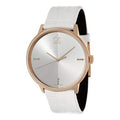  Shop Authentic Calvin Klein Accent White Dial White Leather Strap Watch for Women - K2Y2Y6KW - Luxxuri