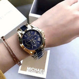  Shop Authentic Michael Kors Bradshaw Navy Blue Dial Two Tone Steel Strap Watch for Women - MK6268 - Luxxuri