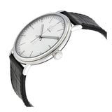  Shop Authentic Calvin Klein Surround Silver Dial Black Leather Strap Watch for Men - K3W211C6 - Luxxuri