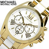  Shop Authentic Michael Kors Bradshaw Chronograph White Dial Two Tone Steel Strap Watch For Women - MK5743 - Luxxuri