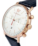  Shop Authentic Emporio Armani Aviator Silver Dial Blue Leather Strap Watch For Men - AR11123 - Luxxuri