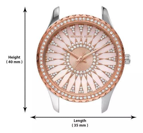  Shop Authentic Michael Kors Layton Three Hand Pink Dial Two Tone Steel Strap Watch For Women - MK6894 - Luxxuri