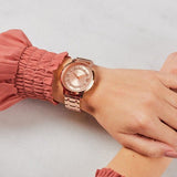  Shop Authentic Guess Montauk Rose Gold Dial Rose Gold Steel Strap Watch For Women - W0933L3 - Luxxuri