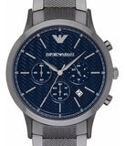  Shop Authentic Emporio Armani Renato Chronograph Quartz Blue Dial Grey Steel Strap Watch For Men - AR2505 - Luxxuri