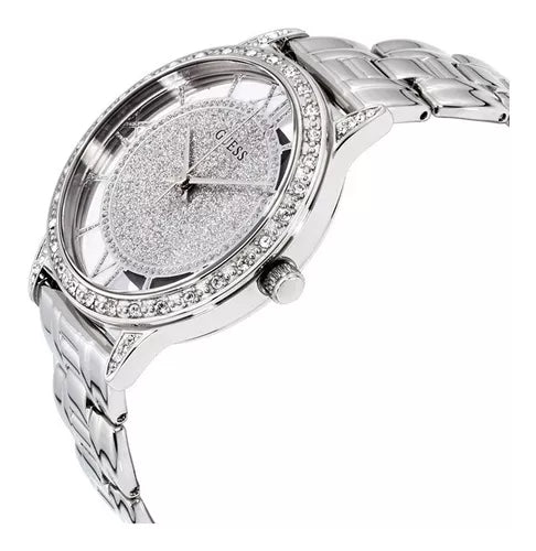  Shop Authentic Guess Ethereal Diamonds Silver Dial Silver Steel Strap Watch for Women - W1013L1 - Luxxuri