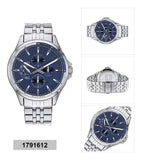  Shop Authentic Tommy Hilfiger Shawn Multifunction Quartz Blue Dial Silver Steel Strap Watch for Men - 1791612 - Luxxuri