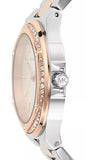  Shop Authentic Michael Kors Lennox Three Hand Quartz Silver Dial Two Tone Steel Strap Watch For Women - MK6989 - Luxxuri