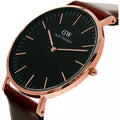  Shop Authentic Daniel Wellington Classic St Mawes Black Dial Brown Leather Strap Watch For Men - DW00100124 - Luxxuri