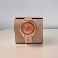  Shop Authentic Michael Kors Janelle Three Hand Rose Gold Dial Pink Rubber Strap Watch For Women - MK7139 - Luxxuri