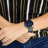  Shop Authentic Michael Kors Slim Runway Blue Dial Grey Steel Strap Watch For Men - MK8584 - Luxxuri