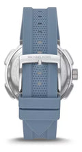  Shop Authentic Michael Kors Sidney Multifunction Crystals Silver Dial Blue Rubber Strap Watch for Women - MK7220 - Luxxuri
