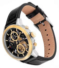  Shop Authentic Tommy Hilfiger Henry Chronograph Black Dial Black Leather Strap Watch For Men - 1710474 - Luxxuri