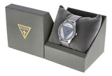  Shop Authentic Guess Tri Glitz Quartz Silver Dial Silver Mesh Bracelet Watch For Women - W1142L1 - Luxxuri