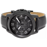  Shop Authentic Fossil Grant Chronograph Black Dial Black Leather Strap Watch for Men - FS5132 - Luxxuri