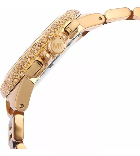  Shop Authentic Michael Kors Camille Chronograph Brown Dial Two Tone Steel Strap Watch For Women - MK7269 - Luxxuri