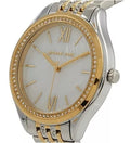  Shop Authentic Michael Kors Mindy Three Hand White Dial Two Tone Steel Strap Watch For Women - MK7084 - Luxxuri