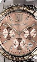  Shop Authentic Michael Kors Everest Chronograph Gold Dial Silver Steel Strap Watch For Women - MK5870 - Luxxuri