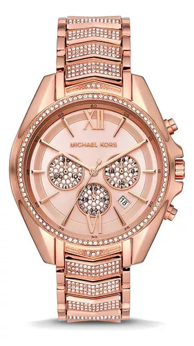  Shop Authentic Michael Kors Whitney Chronograph Rose Gold Dial Rose Gold Steel Strap Watch For Women - MK6730 - Luxxuri