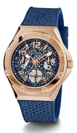 Shop Authentic Guess Asteria Multifunction Blue Dial Blue Rubber Strap Watch For Women - GW0620L3 - Luxxuri