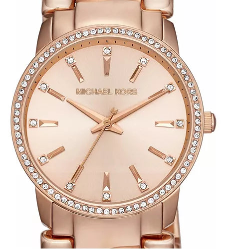 Michael Kors Nini Quartz Crystals Rose Gold Dial Rose Go Watch For Women - MK3236