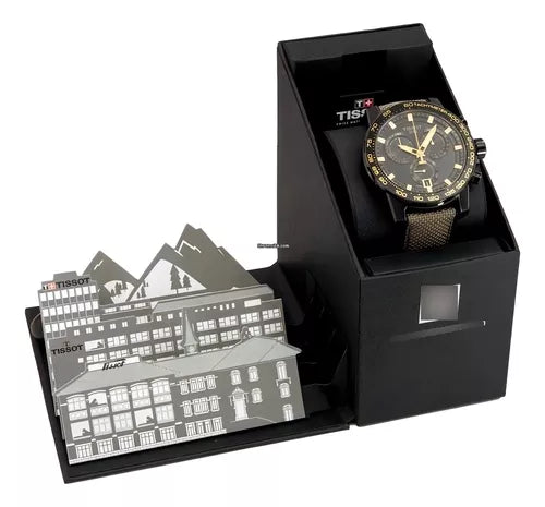  Shop Authentic Tissot Supersport Chrono Black Dial Beige Nylon Strap Watch For Men - T125.617.37.051.01 - Luxxuri