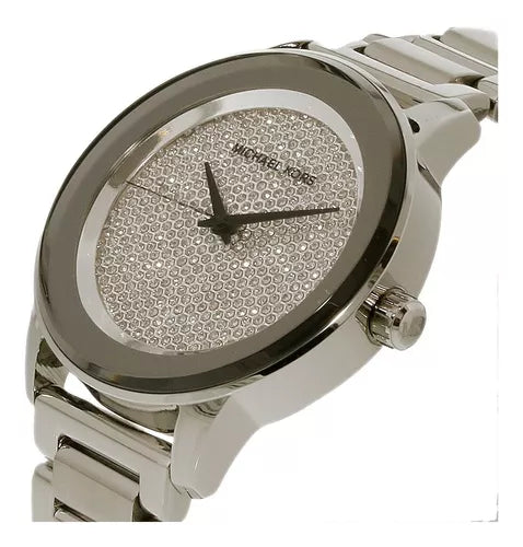  Shop Authentic Michael Kors Kinley Diamond Pave Silver Dial Silver Steel Strap Watch for Women - MK5996 - Luxxuri
