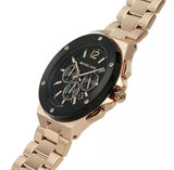  Shop Authentic Michael Kors Lennox Chronograph Black Dial Rose Gold Steel Strap Watch For Men - MK8940 - Luxxuri