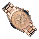  Shop Authentic Emporio Armani Valente Chronograph Rose Gold Dial Rose Gold Steel Strap Watch For Men - AR0365 - Luxxuri