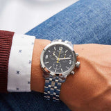  Shop Authentic Tissot PRC 200 Chronograph Black Dial Stainless Steel Watch For Men - T0554171105700 - Luxxuri