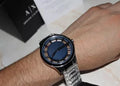  Shop Authentic Armani Exchange Hampton Chronograph Blue Dial Silver Steel Strap Watch For Men - AX2178 - Luxxuri