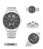  Shop Authentic Tommy Hilfiger Hunter Grey Dial Silver Steel Strap Watch for Men - 1791608 - Luxxuri