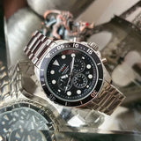  Shop Authentic Fossil FB-03 Chronograph Black Dial Silver Steel Strap Watch for Men - FS5725 - Luxxuri