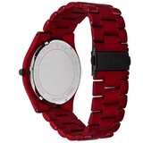  Shop Authentic Michael Kors Slim Runway Quartz Black Dial Red Steel Strap Watch for Men - MK8712 - Luxxuri