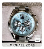  Shop Authentic Michael Kors Bradshaw Chronograph Blue Dial Silver Steel Strap Watch For Women - MK6099 - Luxxuri