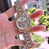  Shop Authentic Michael Kors Mini Bradshaw Crystals Gold Dial Gold Steel Strap Watch For Women - MK6494 - Luxxuri