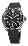  Shop Authentic Tag Heuer Aquaracer Calibre 5 Automatic Black Dial Black Rubber Strap Watch for Men - WAY201A.FT6142 - Luxxuri