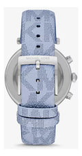  Shop Authentic Michael Kors Parker Silver Dial Blue Leather Strap Watch For Women - MK6936 - Luxxuri