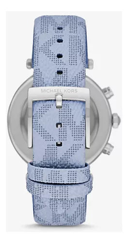  Shop Authentic Michael Kors Parker Silver Dial Blue Leather Strap Watch For Women - MK6936 - Luxxuri