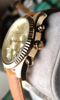  Shop Authentic Michael Kors Lexington Chronograph Gold Dial Brown Leather Strap Watch For Men - MK8447 - Luxxuri