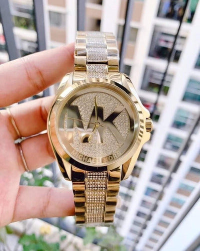  Shop Authentic Michael Kors Bradshaw Gold Dial Gold Steel Strap Watch for Women - MK6487 - Luxxuri